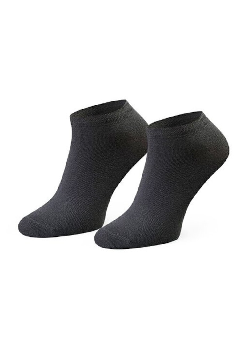 Sosete scurte bumbac S045 - Gri grafit