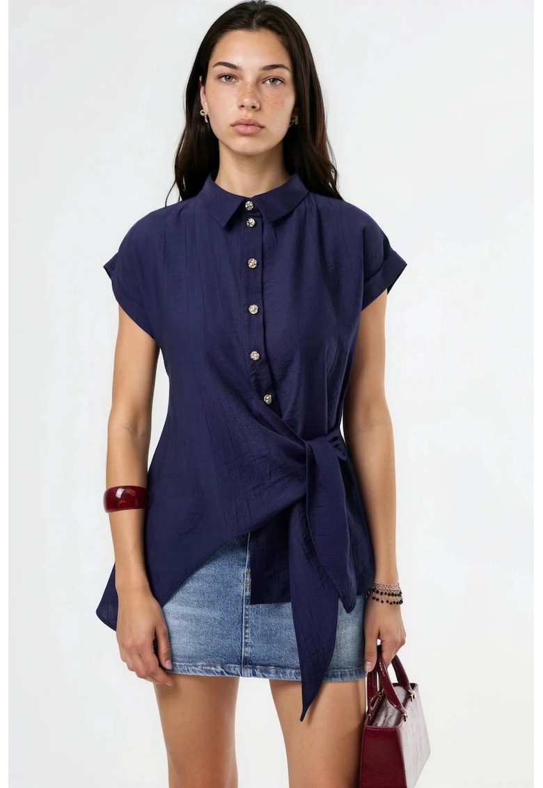 Top dama - Textil - Bleumarin