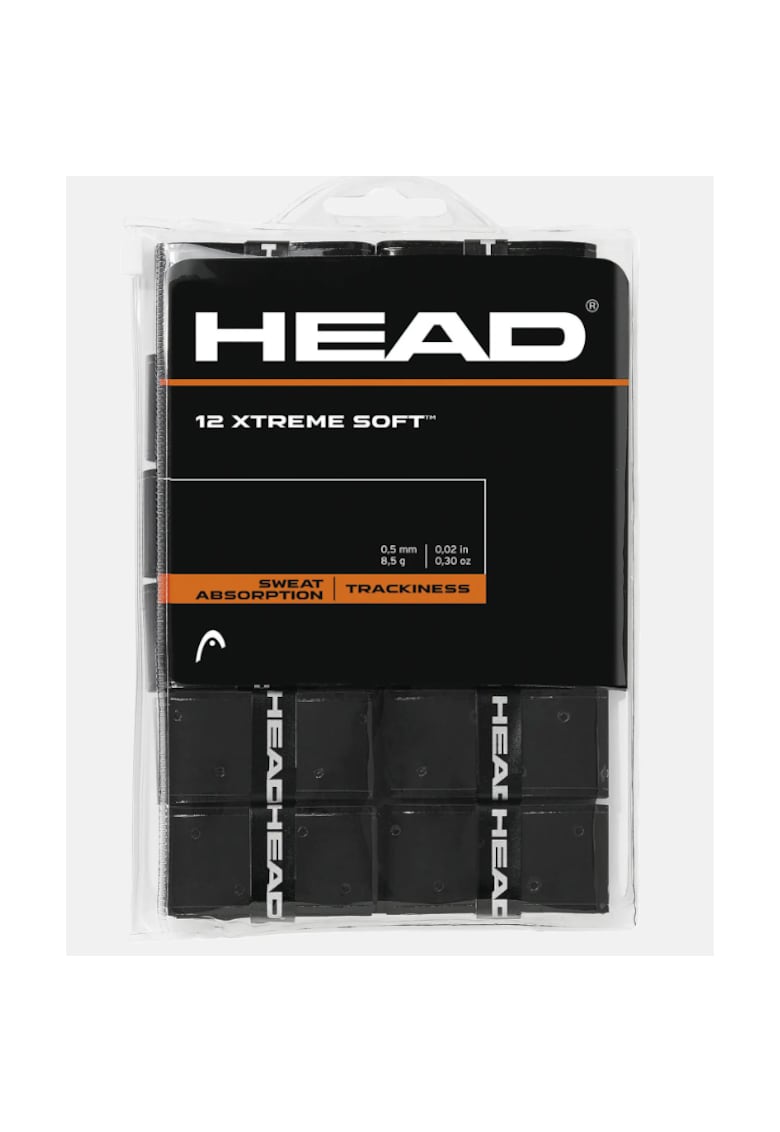 Overgrip tenis - Negru - 12 buc/set Xtreme Soft grip autoadeziv confort maxim