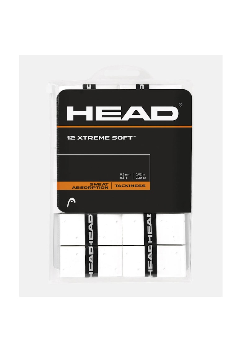 Overgrip tenis - Alb - 12 buc/set Xtreme Soft grip autoadeziv confort maxim