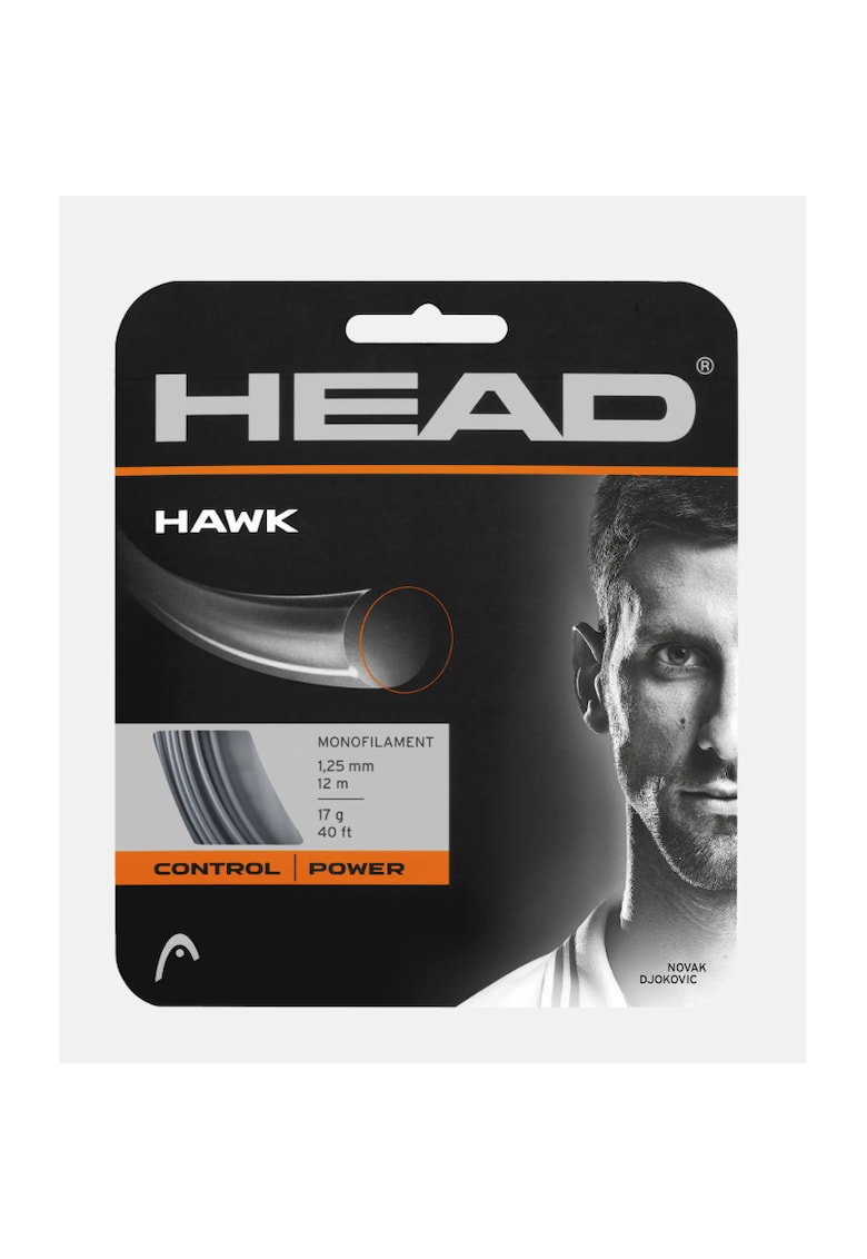Snur tenis - Gri - 1.20mm/12m - Hawk Monofilament Poliester Crystal Core Control+Power