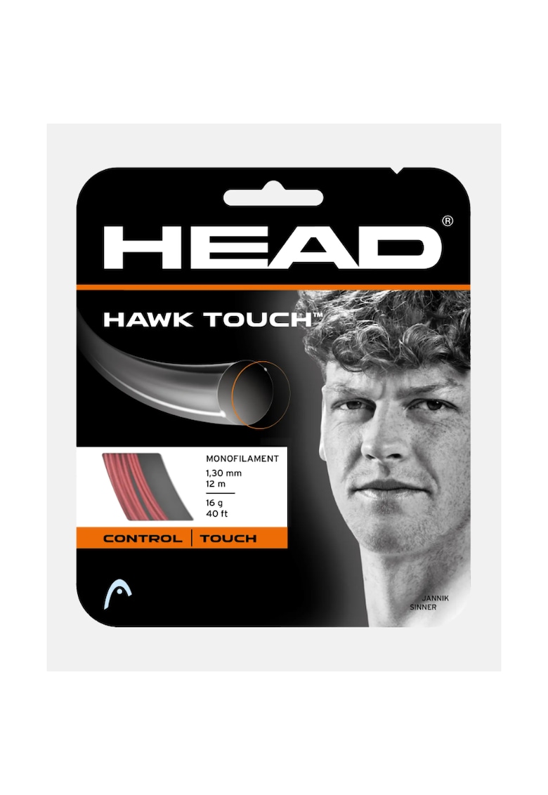 Snur tenis - Rosu - 1.25mm/12m - Hawk Touch Co-Poliester Crystal Core Control+Feel+Comfort hibrid