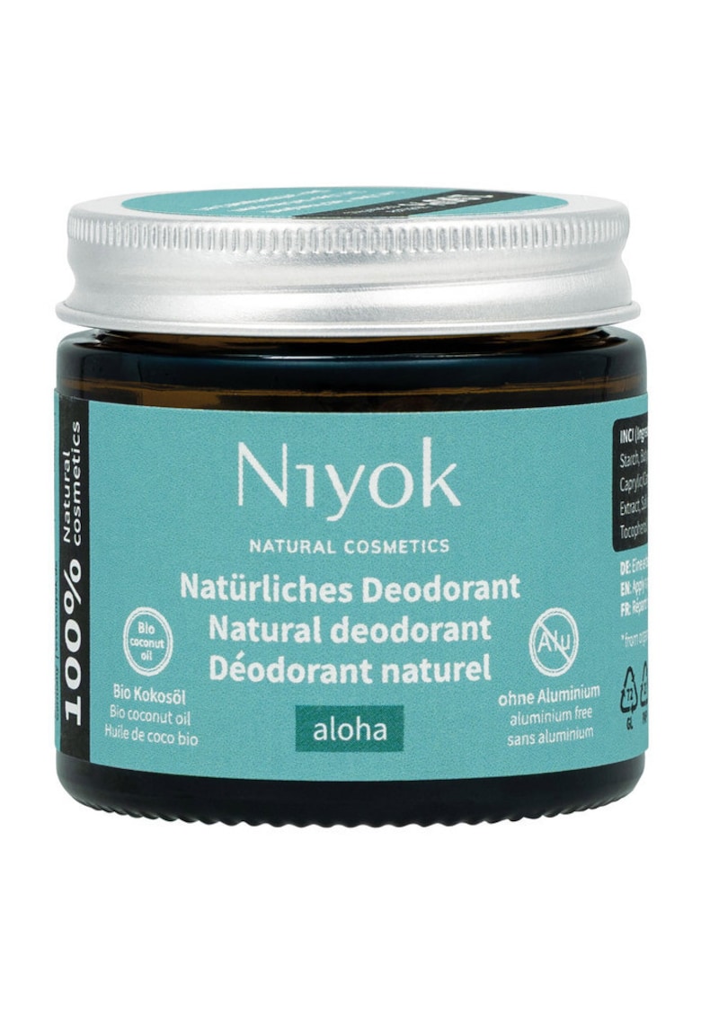 Deodorant si antiperspirant natural tip crema - Aloha - fara aluminiu - 40 ml