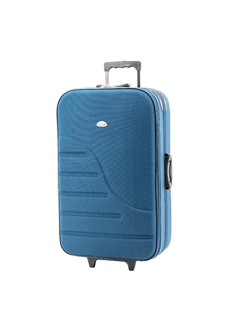 Troler Alpha 76x46x21 cm - albastru - 2 roti - sistem de siguranta cu cifru