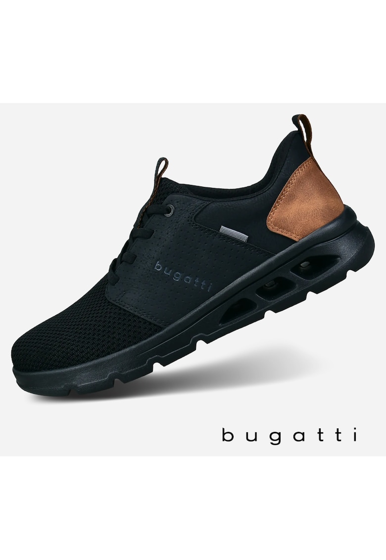 Pantofi casual sport barbati - 321-AW503-6950 - Maro cognac/Negru