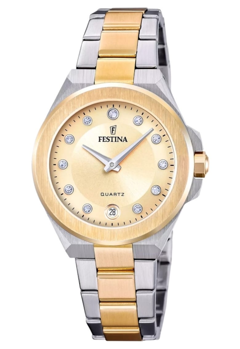 Ceas dama F20702/2 Quartz Argintiu - Auriu