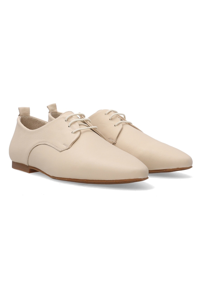 Pantofi din piele cu sireturi elastice