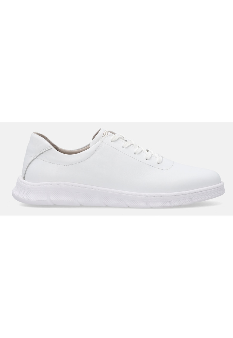 Pantofi sport wedge uni din piele