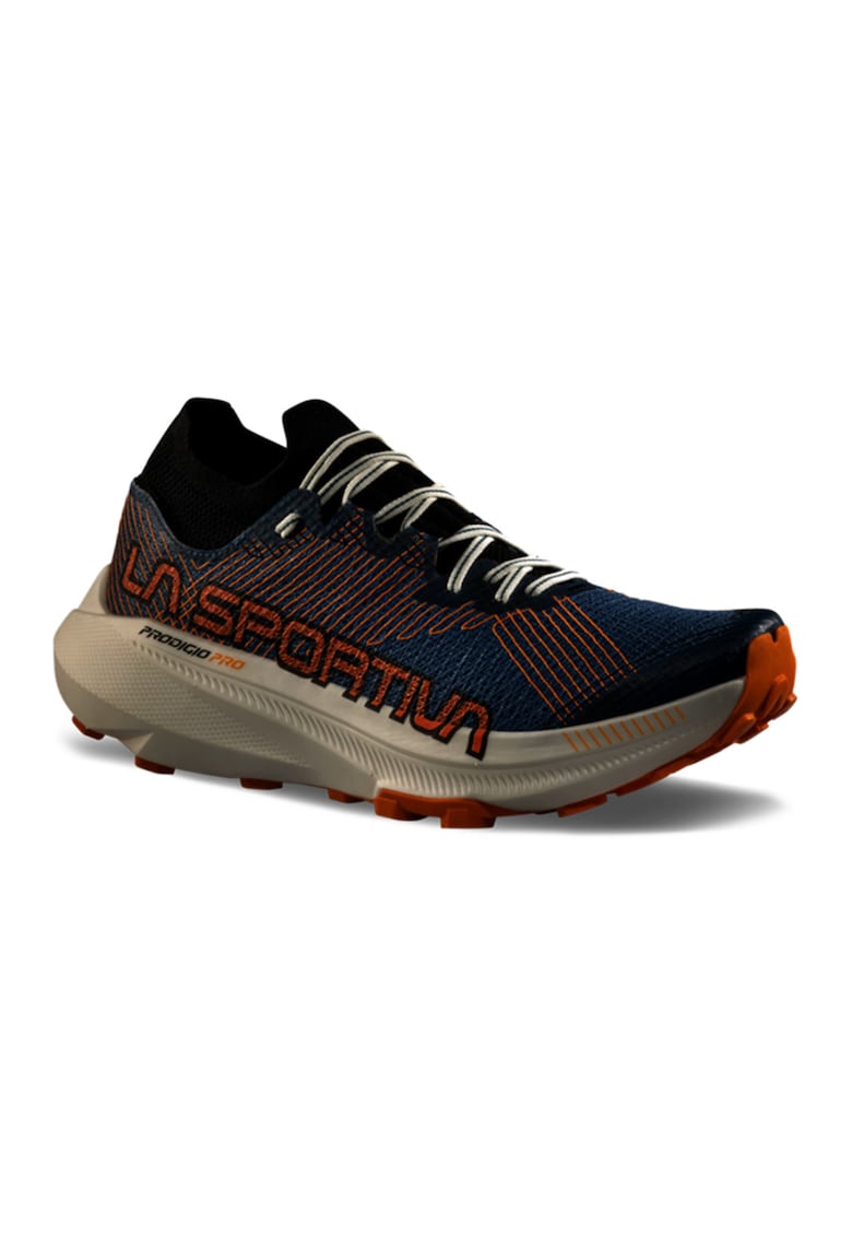 Pantofi slip-on Prodigio Pro pentru alergare - Albastru inchis/Portocaliu mandarina/Bej inchis