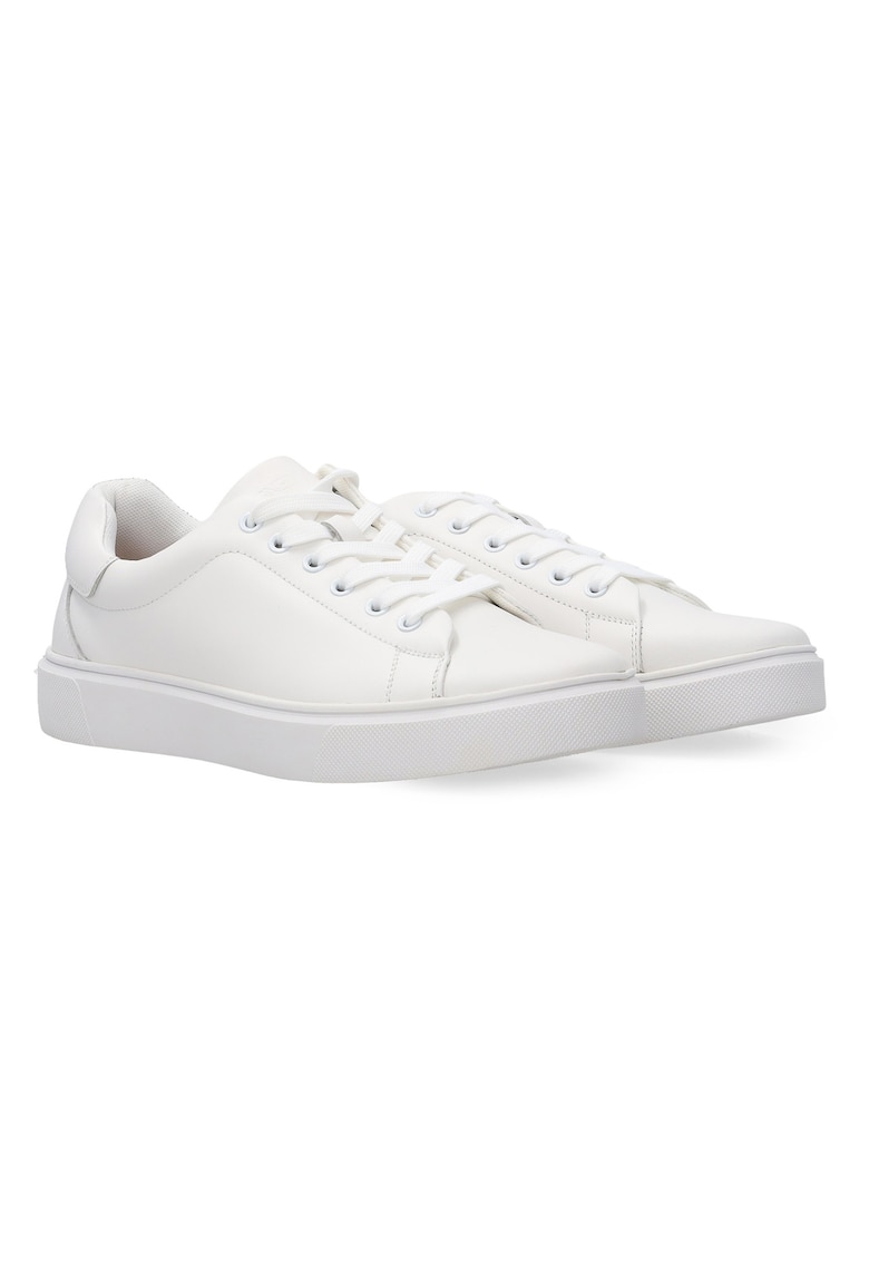 Pantofi sport uni cu sireturi din piele