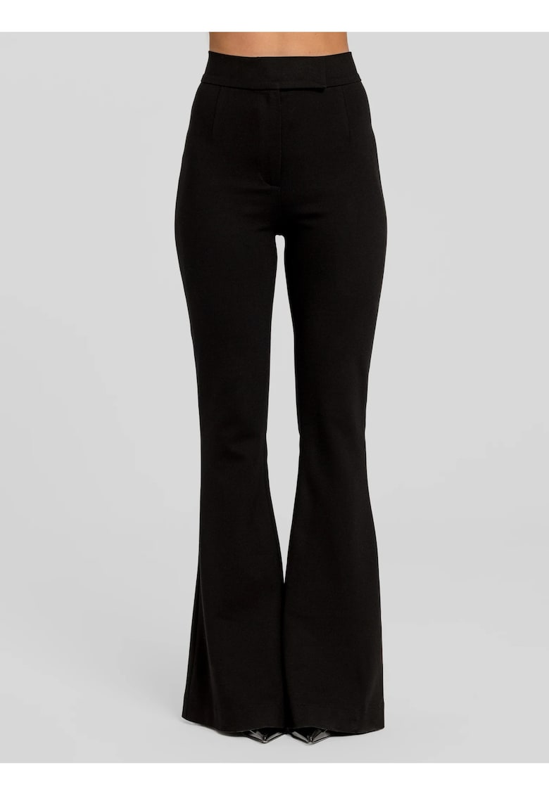 Pantaloni evazati slim fit Vanya - Negru