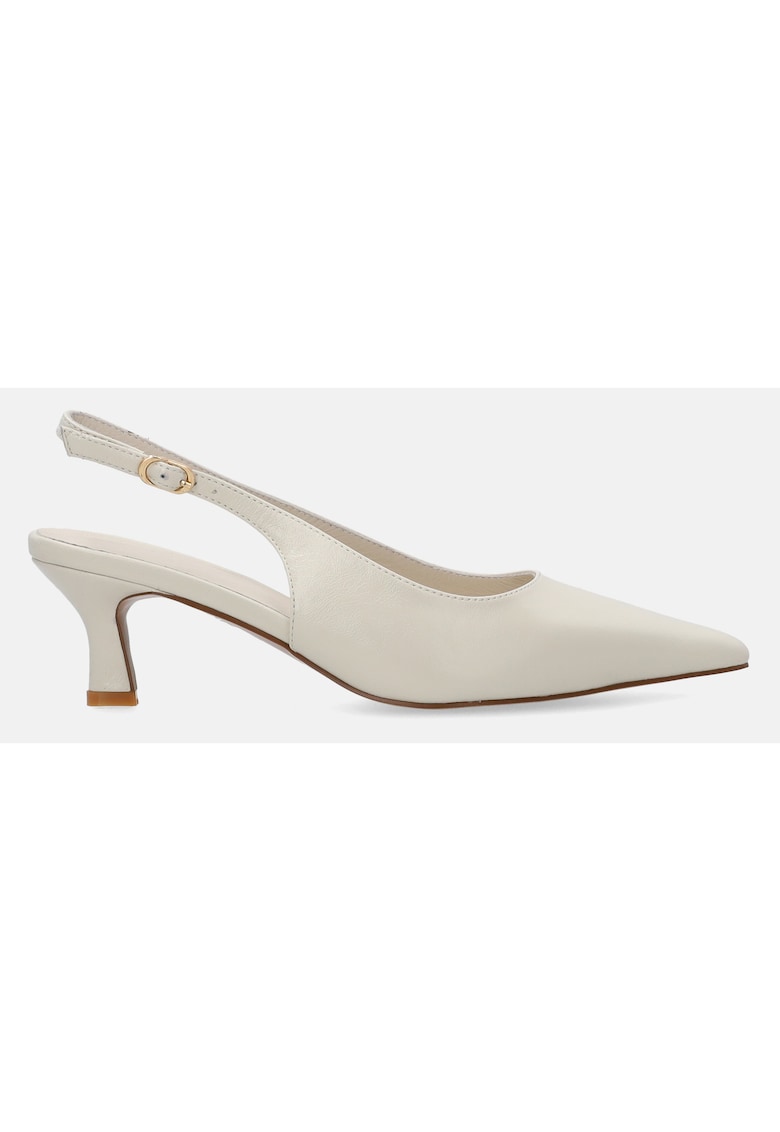 Pantofi din piele cu toc kitten