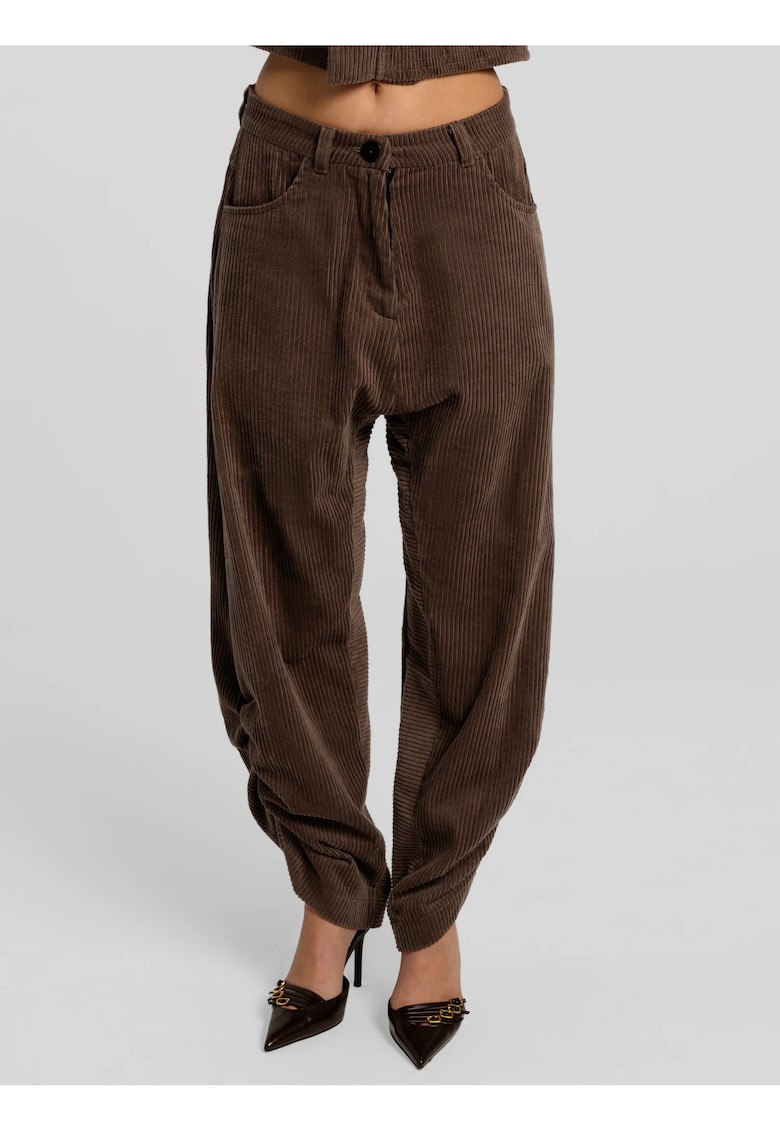 Pantaloni din reiat Barro - Cappuccino