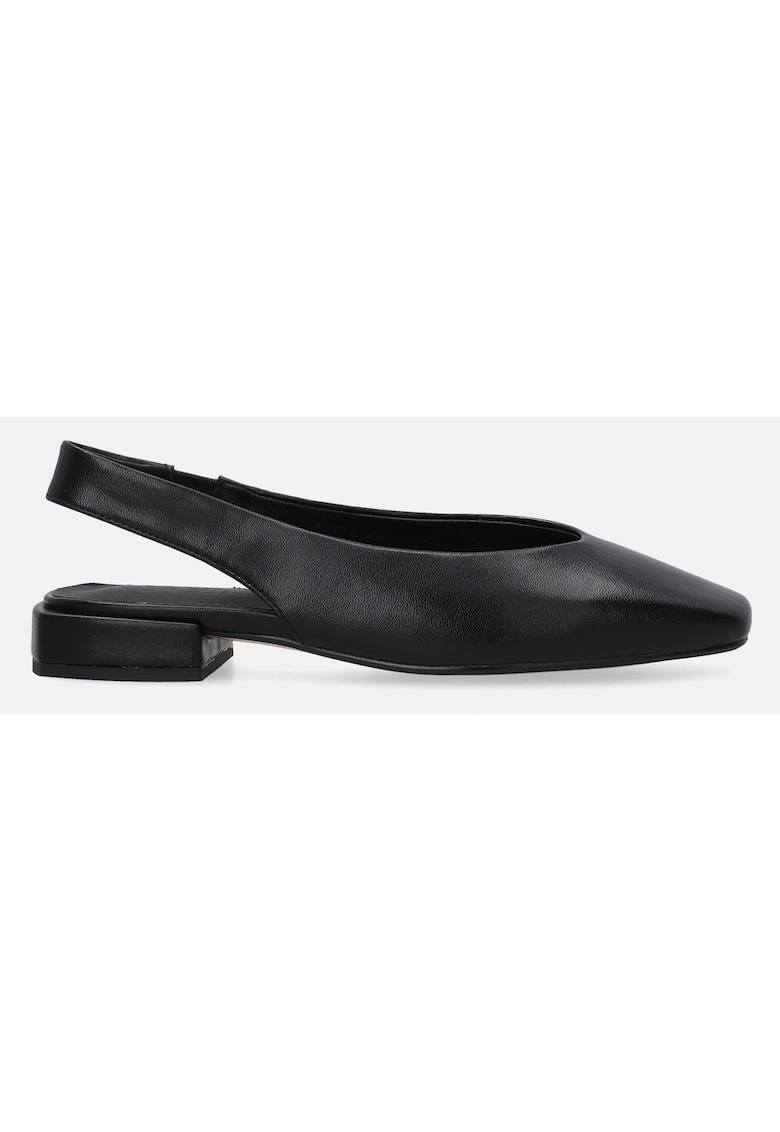 Pantofi din piele slingback cu varf patrat