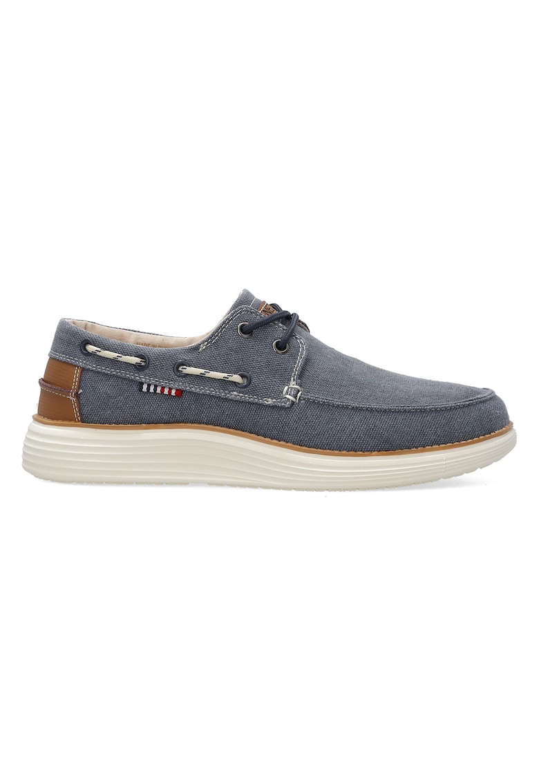Pantofi boat cu aspect texturat - din panza