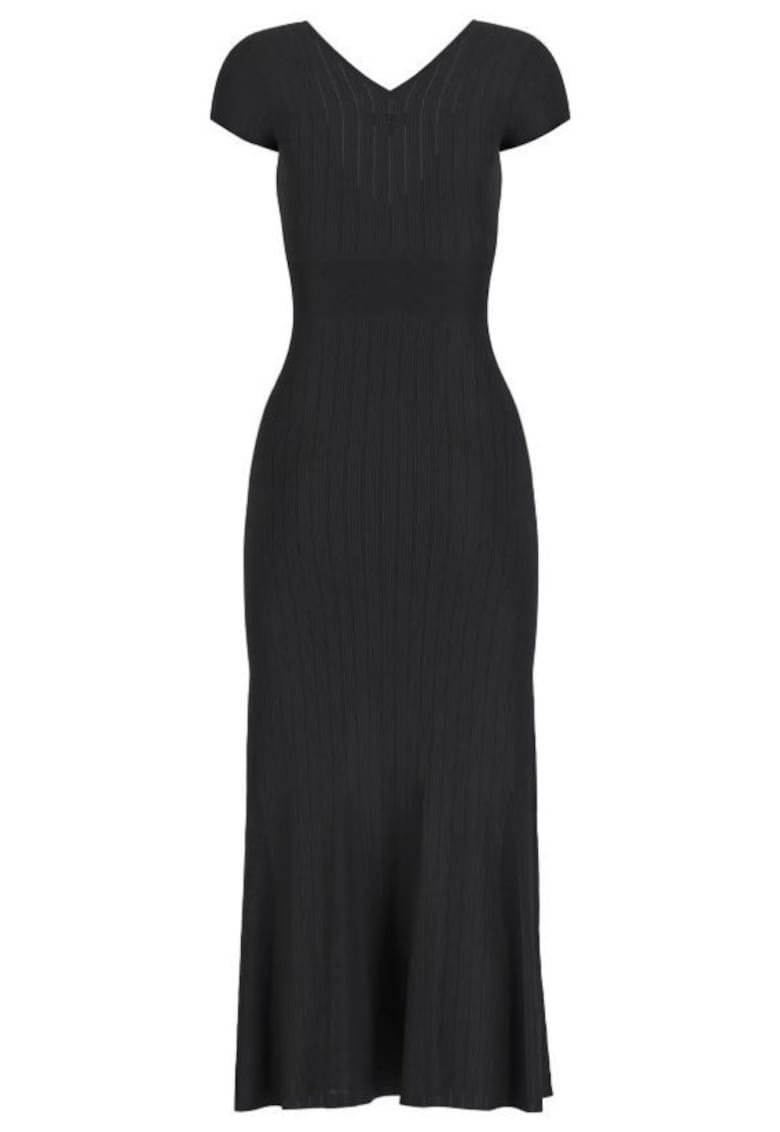 Rochie evazata maxi cu decolteu in V