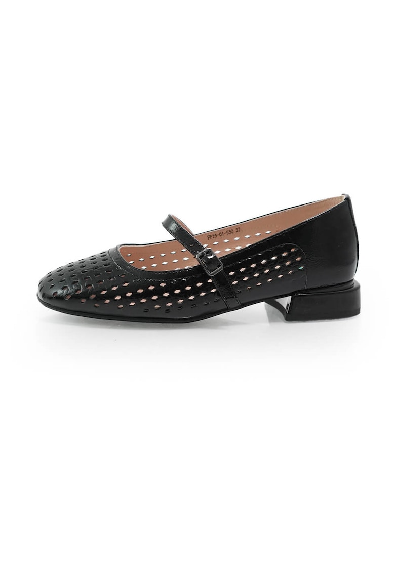 Pantofi 2601550 din piele naturala - Negru