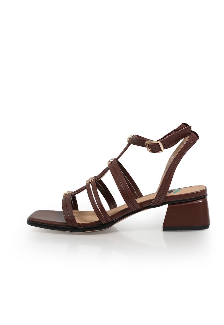 Sandale dama 2602504 din piele naturala - Maro