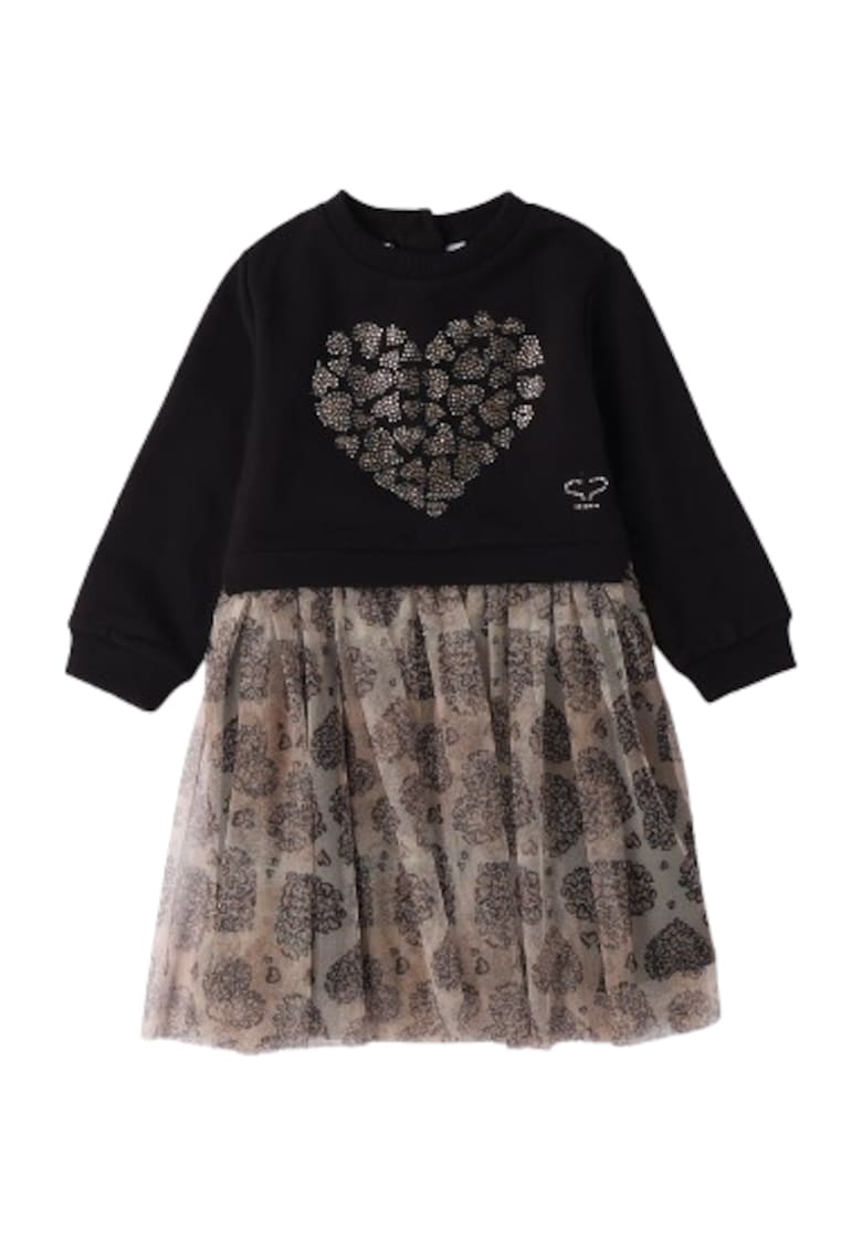 Rochie din Winter Fleece si Tulle cu Inima Strass-uri