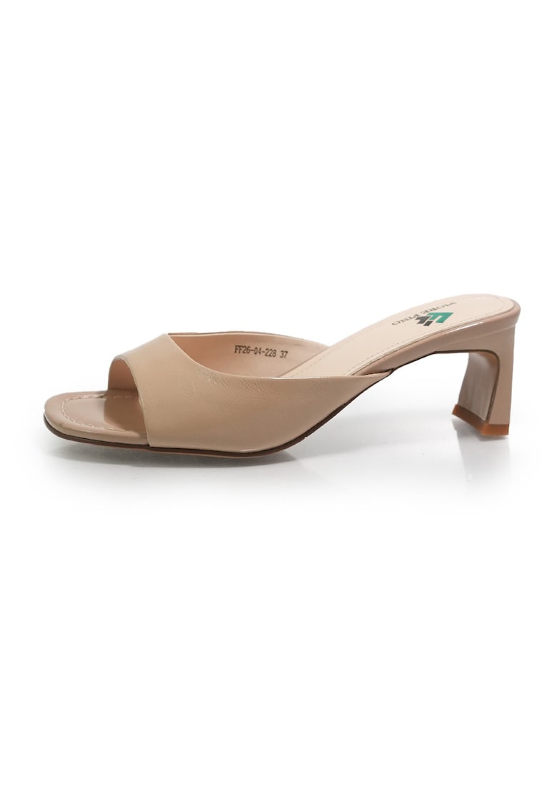 Papuci dama 2604228 din piele naturala - Bej