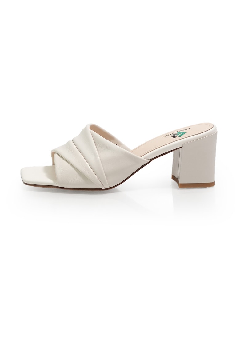 Papuci dama 2604214 din piele naturala - Bej