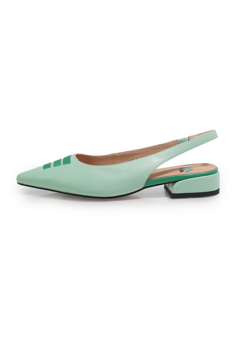 Pantofi Decupati 2603136 din piele naturala - Verde