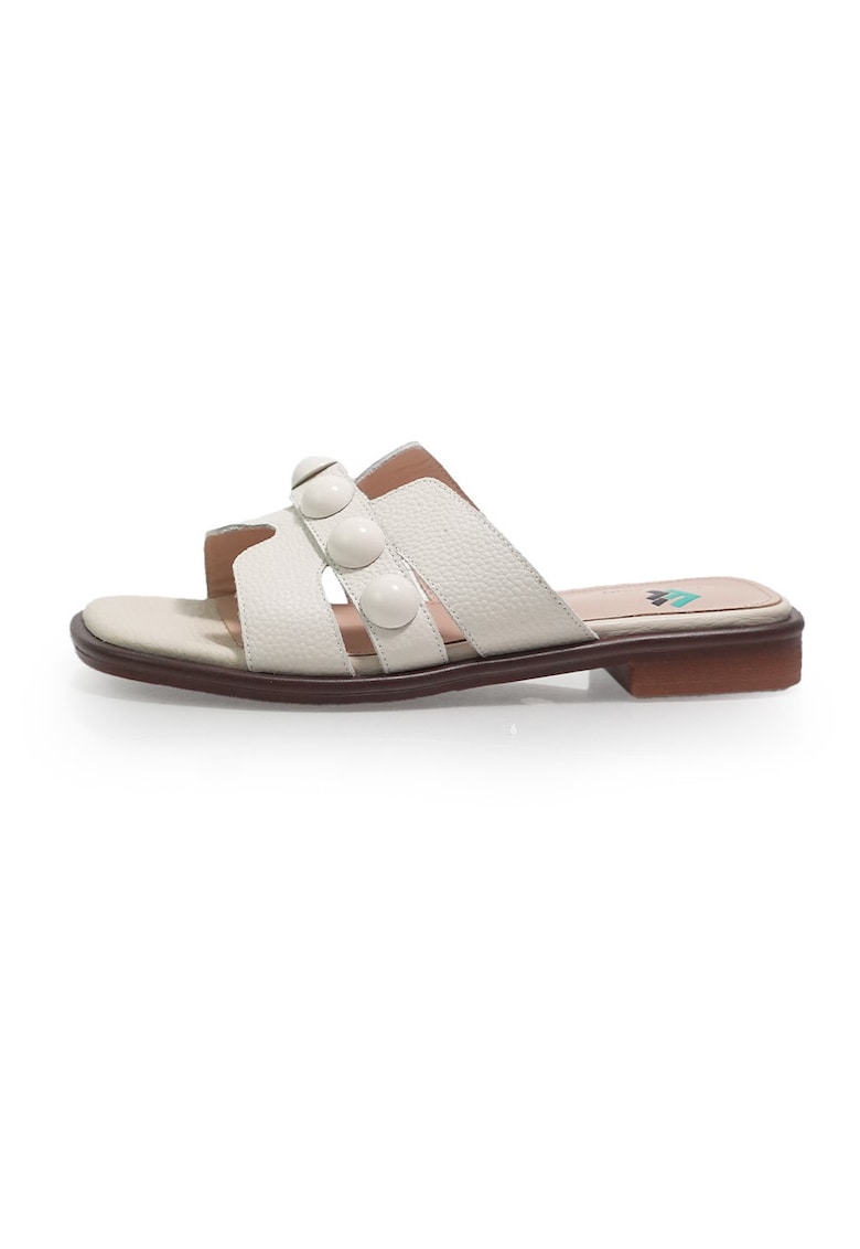 Papuci dama 2601406 din piele naturala - Bej