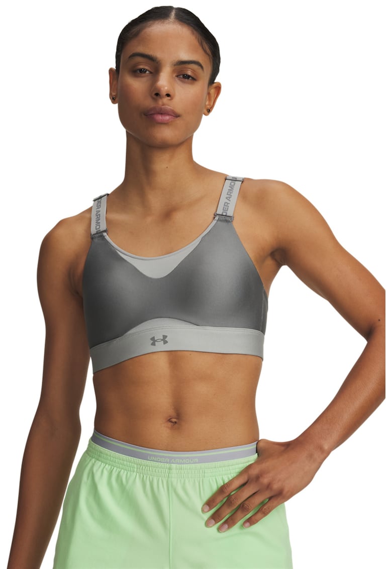 Bustiera cu bretele ajustabile pentru fitness Infinity High 2.0 - Gri inchis