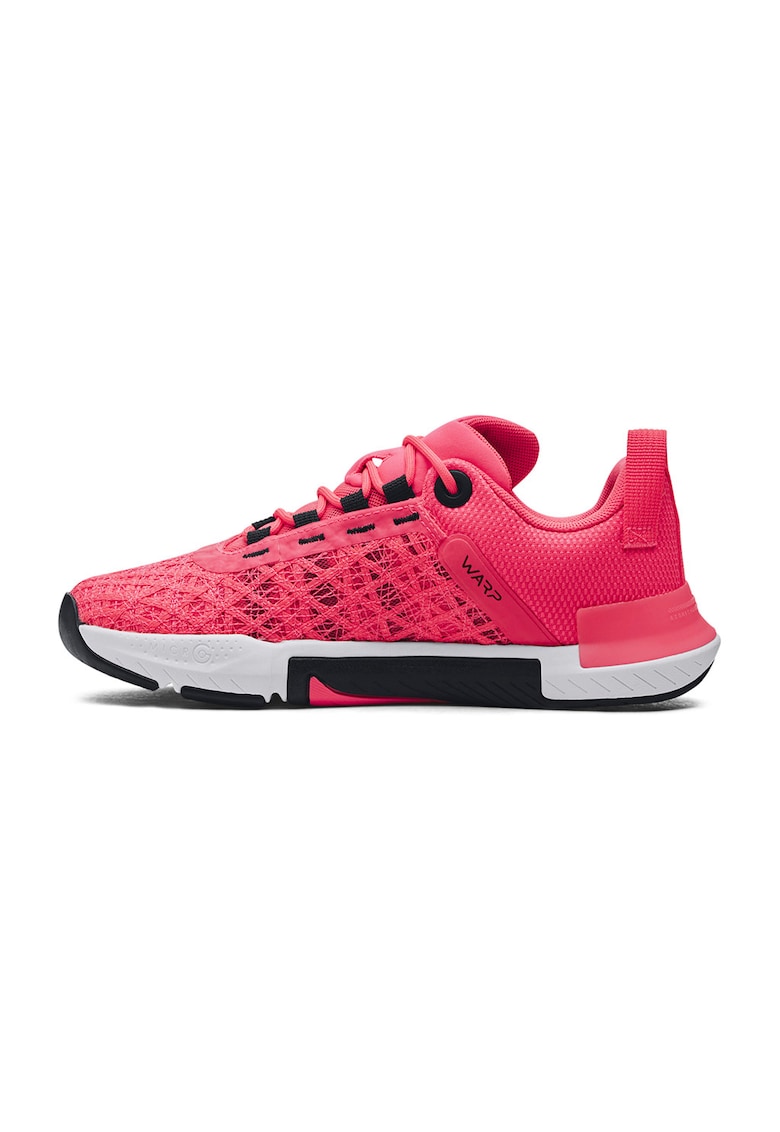 Pantofi sport TriBase Reign 5 de plasa pentru fitness - Roz aprins/Negru stins/Alb optic