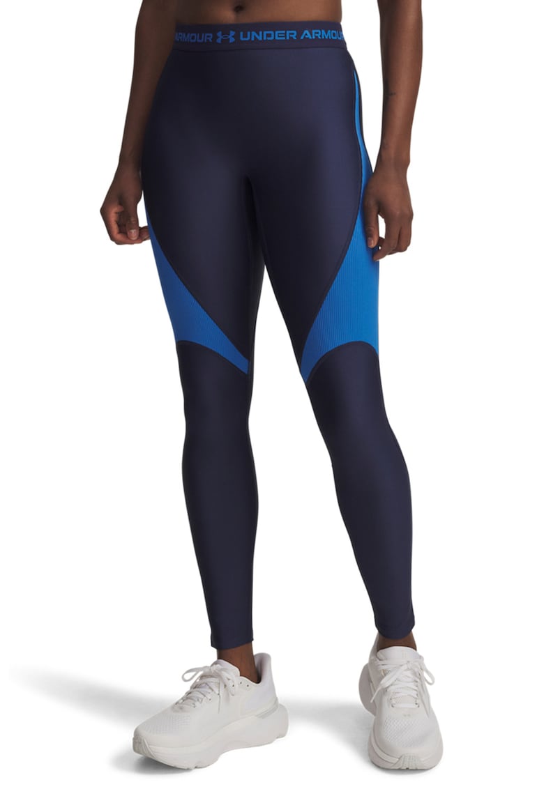 Colanti cu talie inalta pentru fitness - Albastru pastel/Albastru inchis
