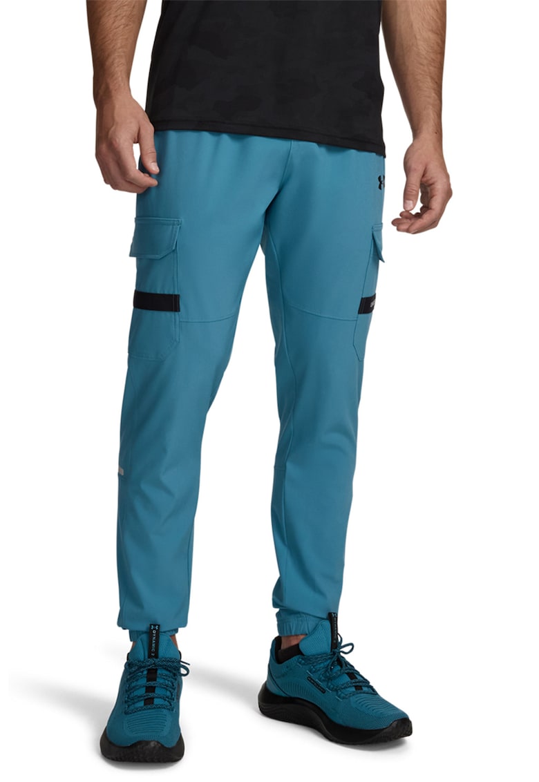 Pantaloni lejeri cu buzunare cu clapa Tech Utility - Albastru inchis