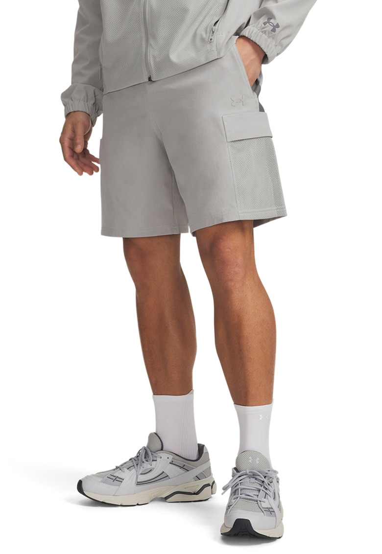Pantaloni scurti cu buzunare cargo Unstoppable Airvent - Gri deschis melange