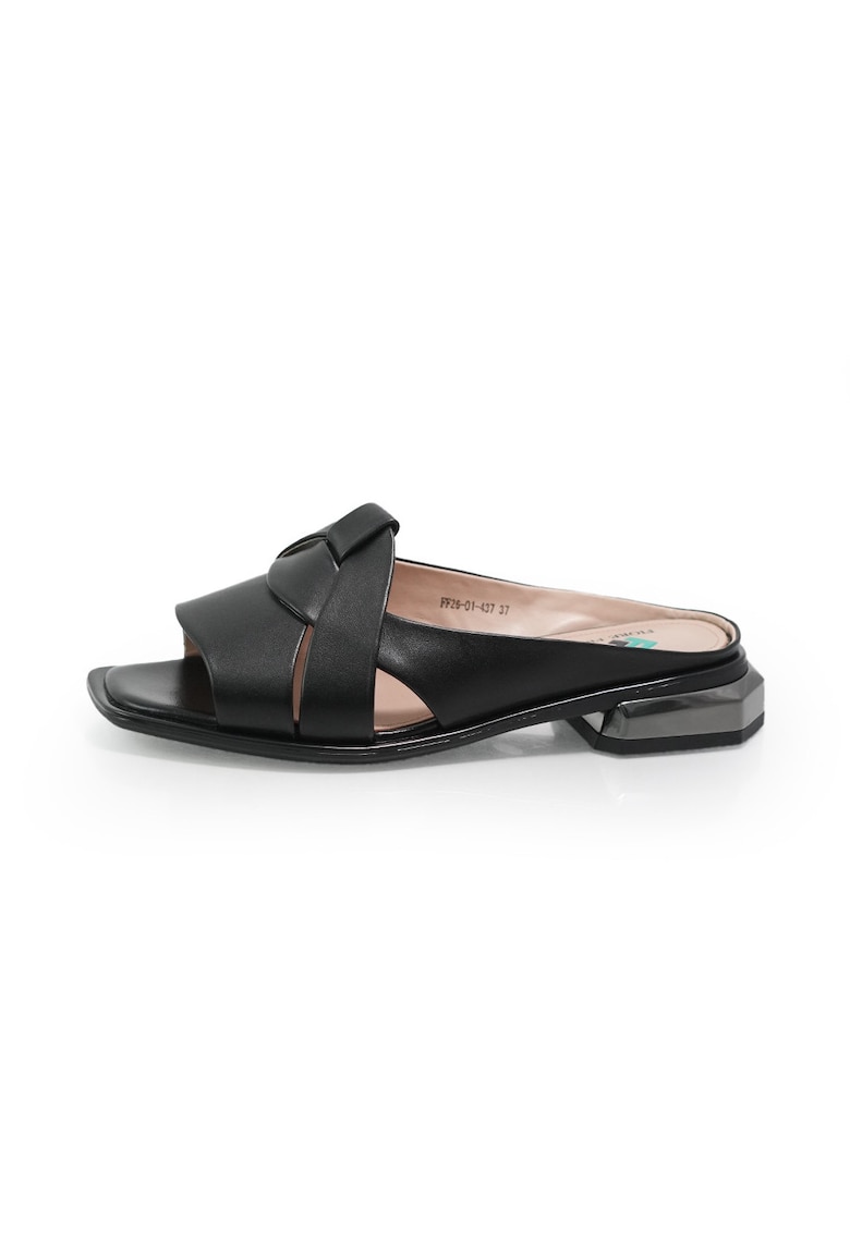 Papuci 2601437 din piele naturala - Negru
