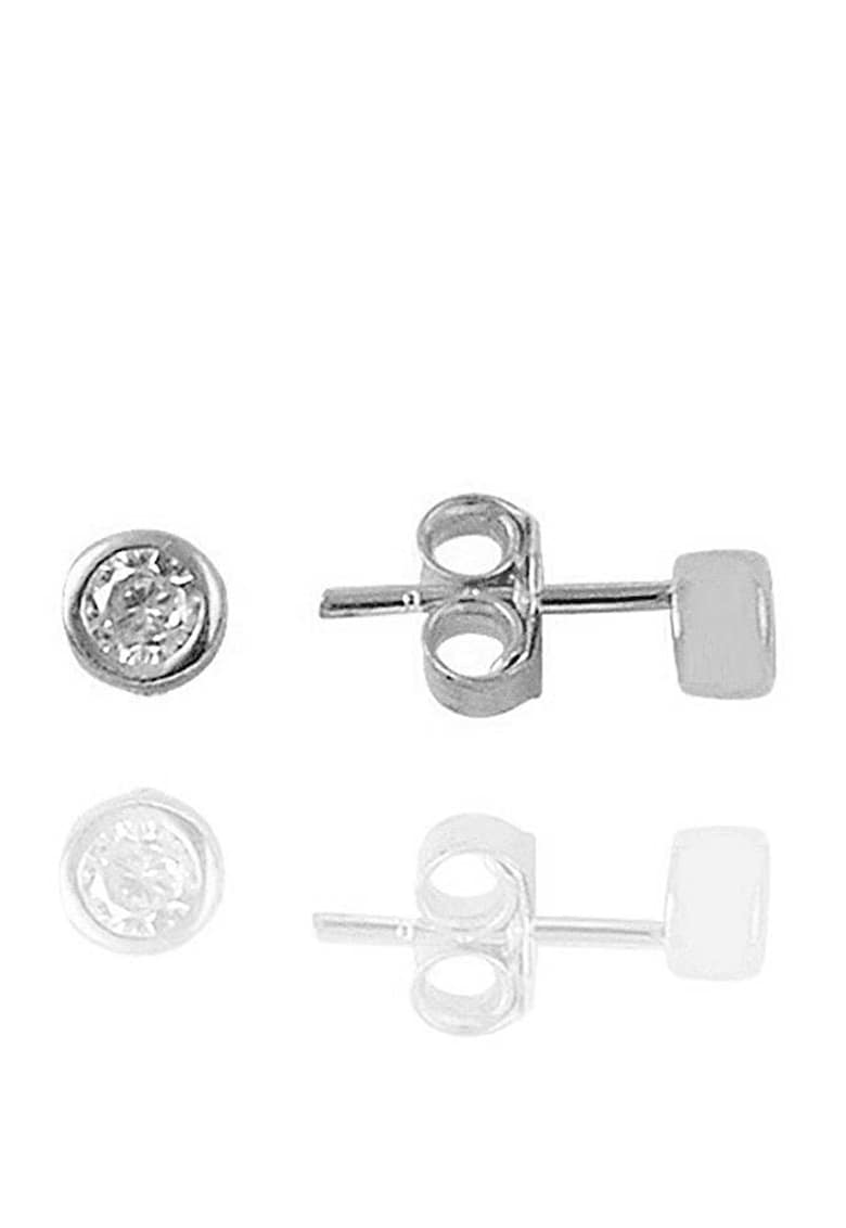 Cercei din argint 925 decorati cu pietre zirconia - Argintiu