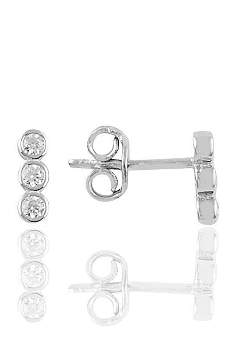Cercei din argint 925 cu pietre zirconia - Argintiu