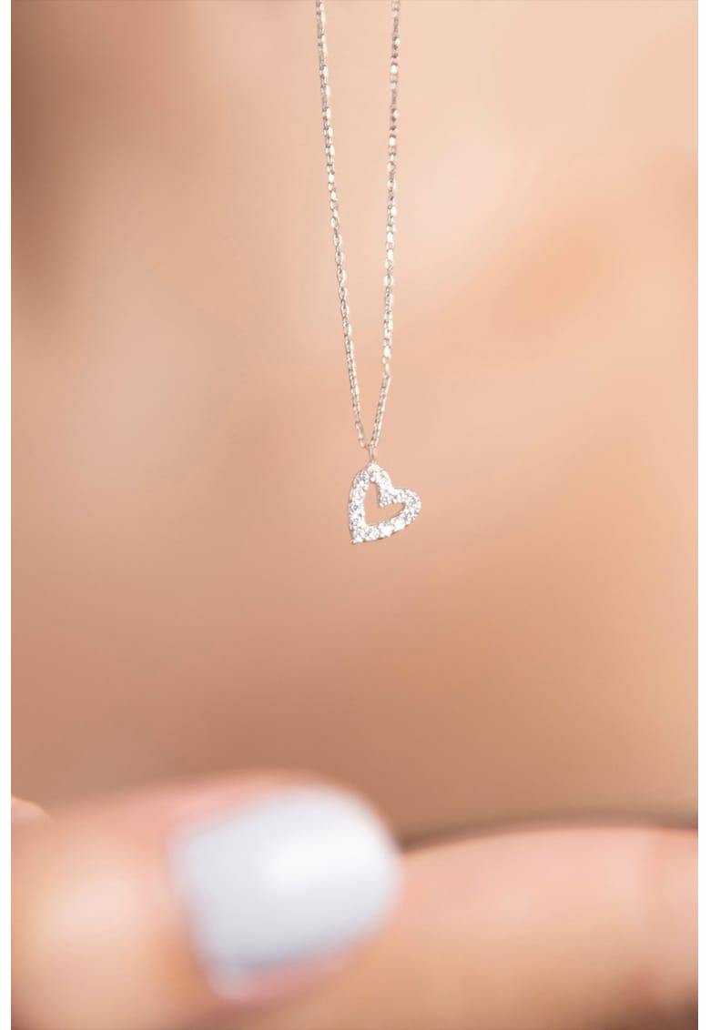 Colier din argint 925 decorat cu zirconia - Argintiu