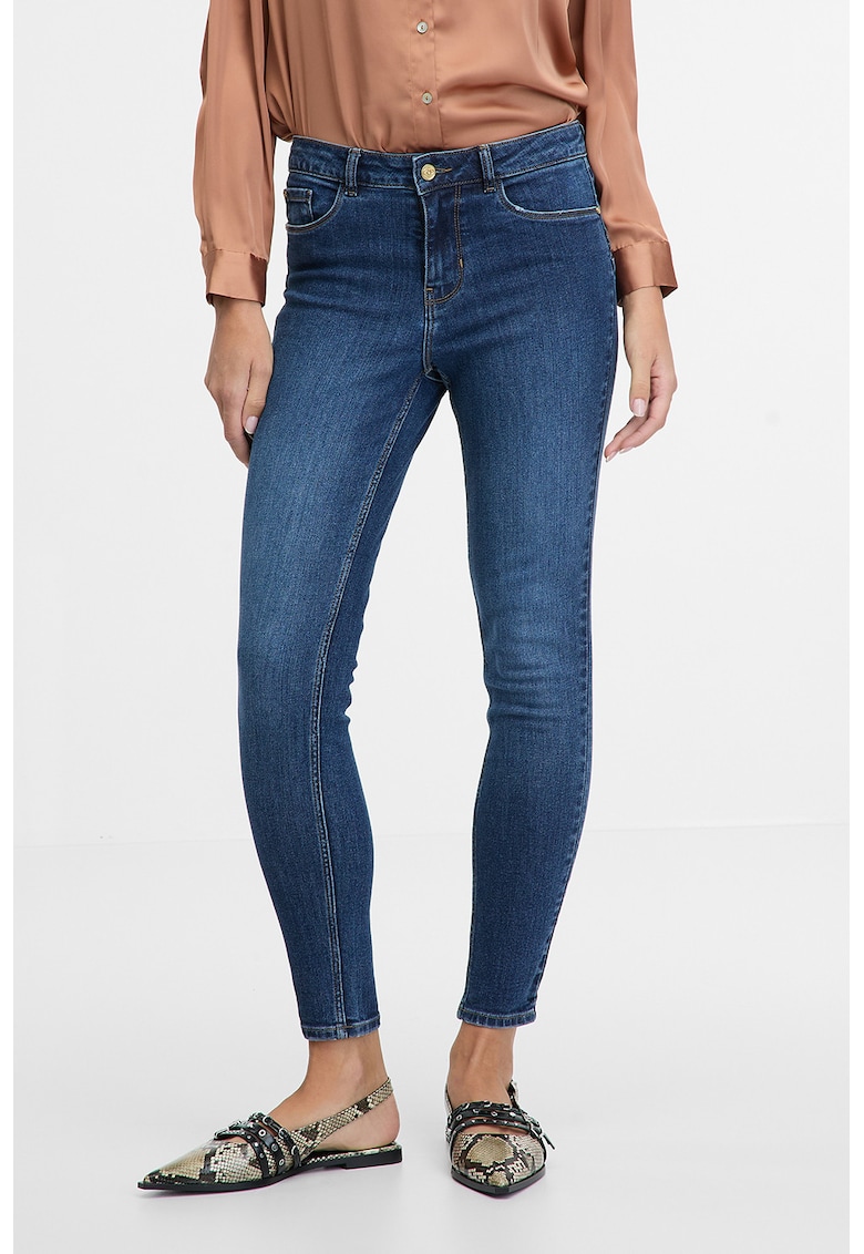Blugi crop skinny - Bleumarin