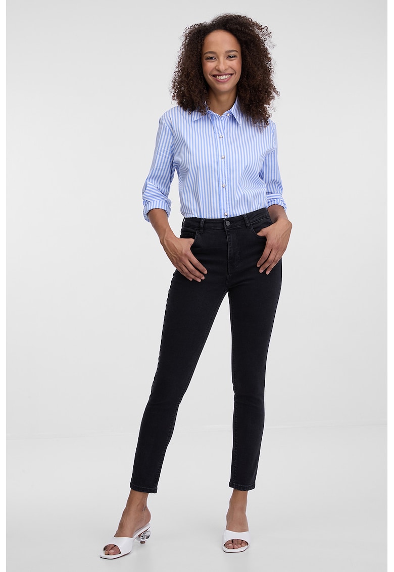 Blugi crop skinny - Negru carbon
