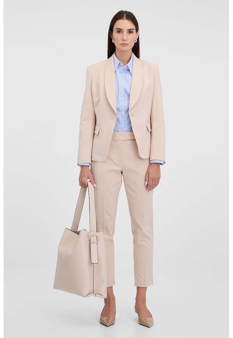 Pantaloni chino crop cu model uni - Piersica