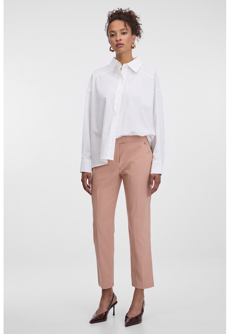 Pantaloni chino crop - Roz somon