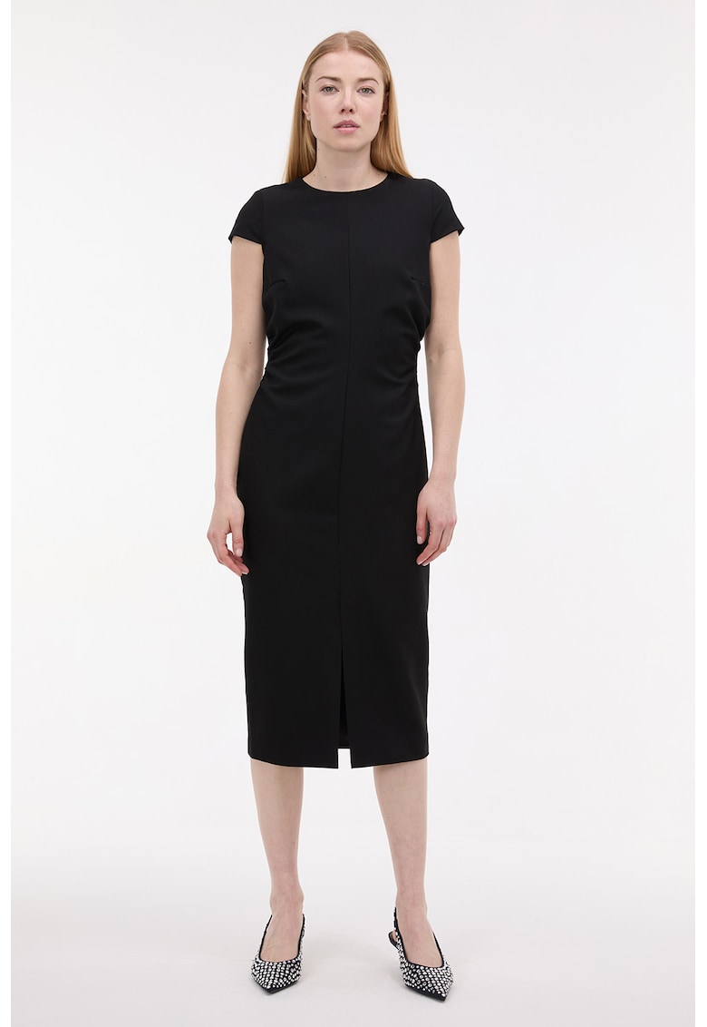 Rochie midi cu croiala creion - Negru