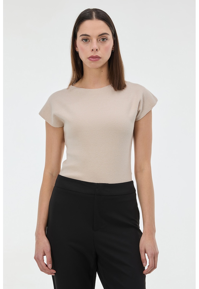 Bluza tricotata fin cu model uni - Piersica