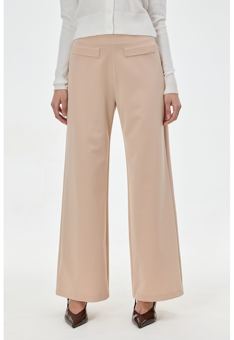 Pantaloni evazati cu fermoar lateral - Piersica
