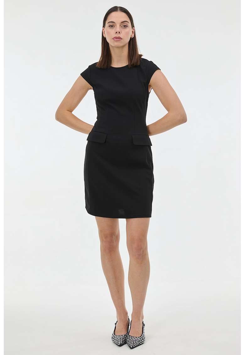Rochie scurta cu croiala dreapta - Negru