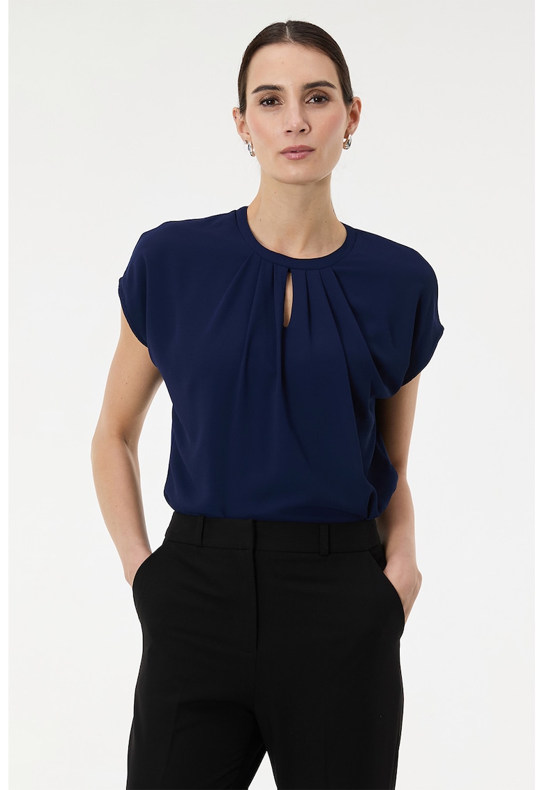 Bluza cu detaliu cu decupaj - Bleumarin