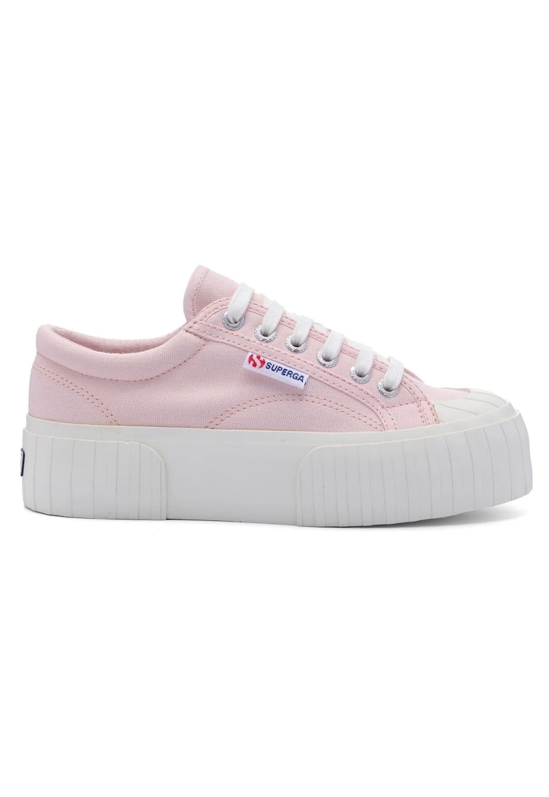 Tenisi flatform cu varf rotund
