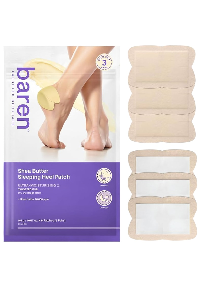 Benzi pentru talpi - Shea Butter Sleeping Heel Patch - 6 buc