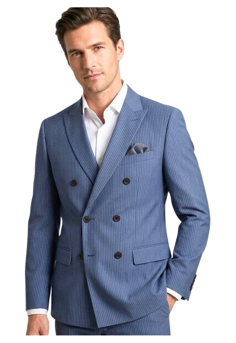 Sacou cu dungi fine Refined Pindot din lana -