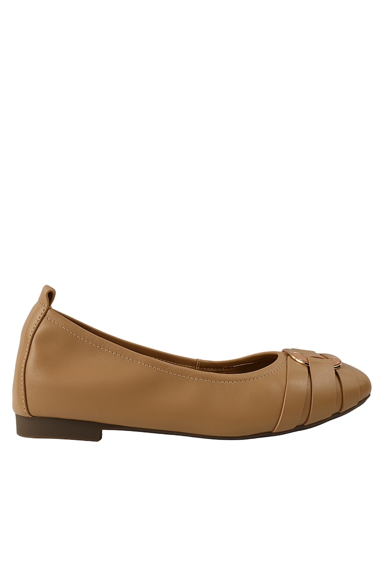 Balerini D105-F998-8 bej - piele naturala - Bej