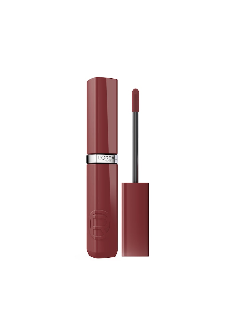Ruj lichid cu stralucire de lac - rezistent la transfer Infaillible Laque Resistance - 4.3 ml - Midnight Bordeaux